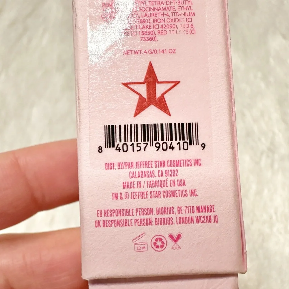 NIB Jeffree Star Velvet Trap Lipstick in Cherry Soda Full Size 3.3g